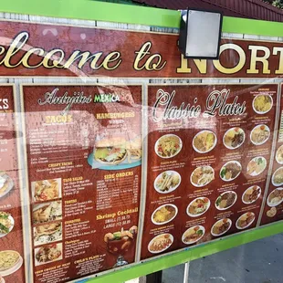 Drive Thru menu...