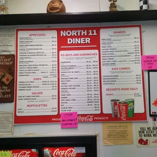 11 North menu