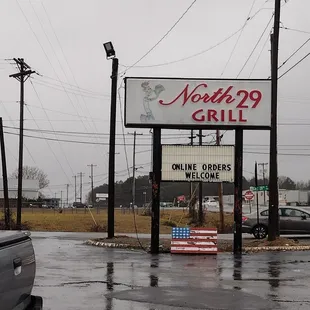 a sign for north 29 grill