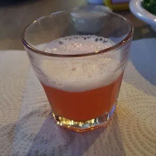 Gummy bear shot with vodka...it was aight