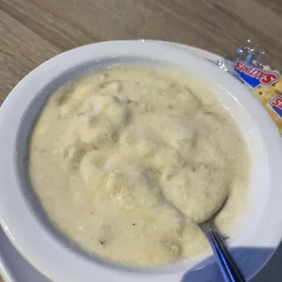 Clam Chowder was the soup of the day.