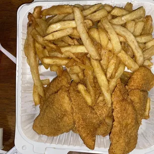 Catfish (4 pieces) with fries