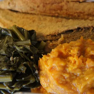 Croaker Fish Dinner (w/ Collard &amp; Candied Yam)