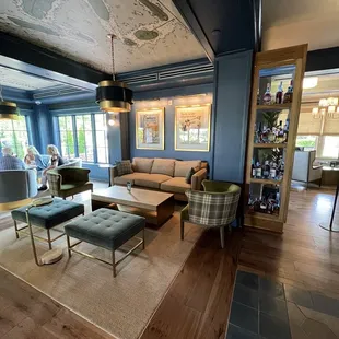 the living room and dining area