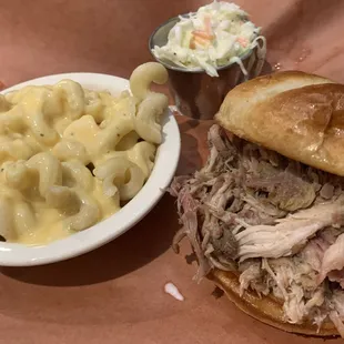 BRISKET SANDWICH with MAC N CHEESE
