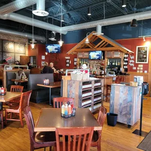 More seating with a small bar area