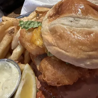 Fried Cod Sandwich Lunch