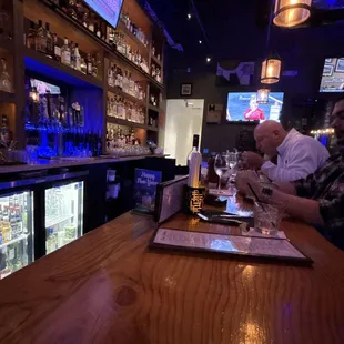 The bar looking north to the kitchen
