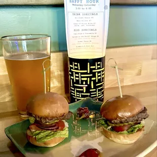 Happy Hour = Sliders & Pint