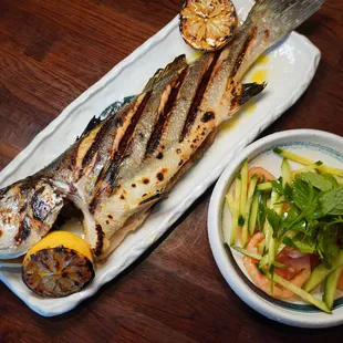 Enjoy one of our freshly Whole Grilled Branzino