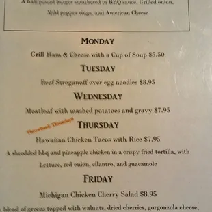Daily Specials