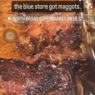 the blue store got maggots