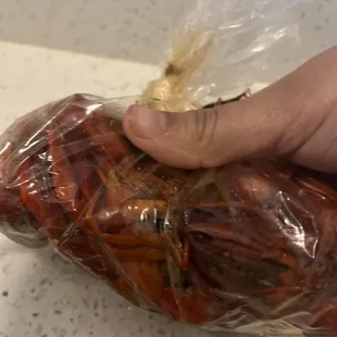 Crawfish that was my leftovers it was too good to take a pic before