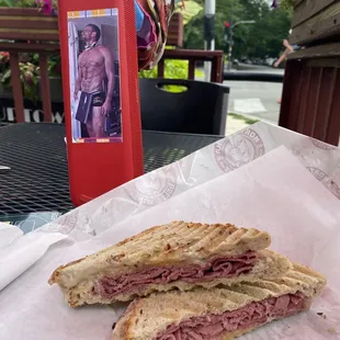 My first Hot pastrami Sandwich.   Quarter pound of pastrami so it fits my macros.