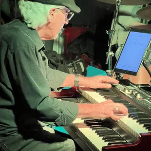 Local music, the "mayor" of Slippery Rock, John DeCola on keyboards