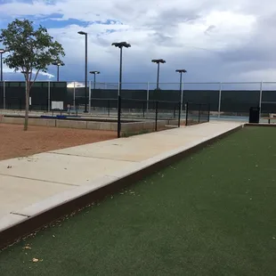 Tennis and bocce ball