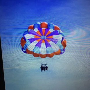 Parasailing for three!