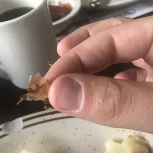 Paper/plastic liner from in between frozen patty's