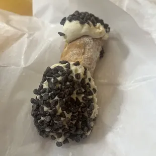 Chocolate chip cannoli