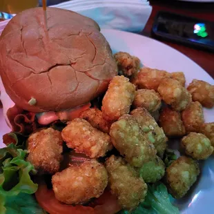 The North End Burger is top shelf, &apos;A&apos; grade.   Plus, Napolean Dynamite approved tots, they are, &quot;DELICIOUS&quot;