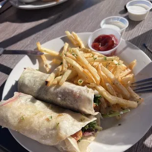 Asian chicken wrap