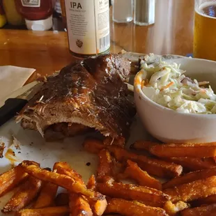 Great baby back ribs done right Great fall of the bone tasty ribs Awesome service Dominick You are the best