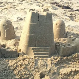 Having fun with sandcastles at North End Beach. Sand is clean and is pretty true to what&apos;s pictured.