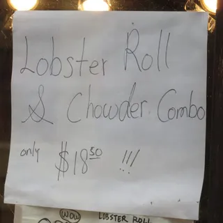 Lobster Roll Clam Chowder Combo