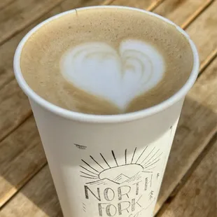 Dirty chai with latte heART.