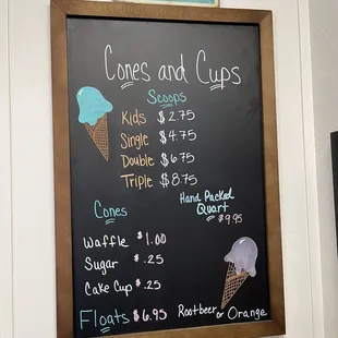 Ice cream prices