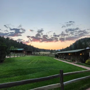 Sunset over the wildhorse lodge