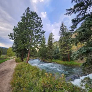 Gorgeous view of River by their stocked pond