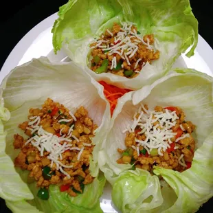 Minced Chicken Lettuce Wraps