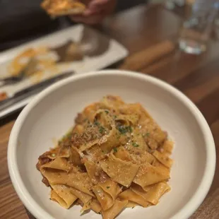Bolognese with homemade noodles.