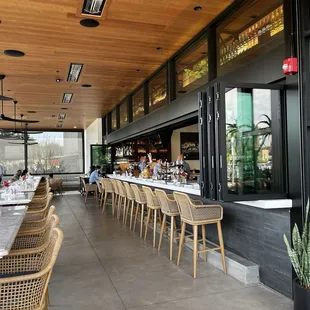 Outdoor seating and bar