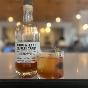 Old Fashioned with Widow Jane Bourbon. Phenomenal Drink.