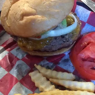 The extra tasty cheeseburger! Consider sharing, the portions are huge!