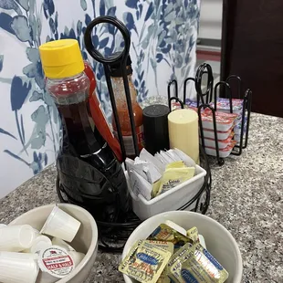 Plenty of condiments