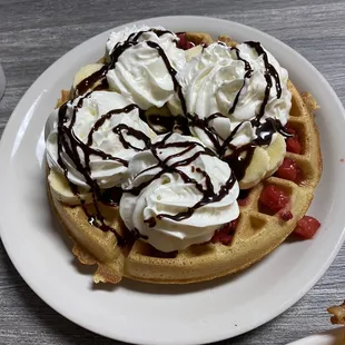 Banana Split Waffle