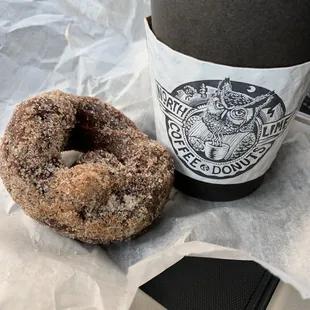 Doughnut, coffee