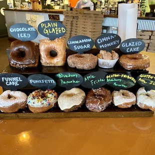 Today's donut selection