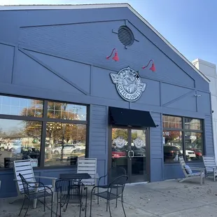 the outside of the building