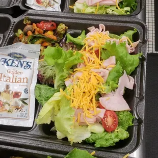 a variety of salads
