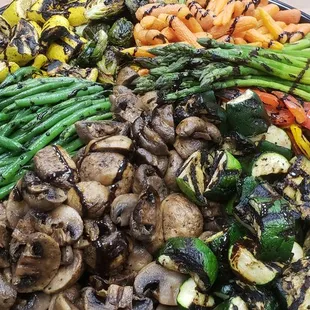 a platter of vegetables