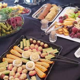 platters of appetizers