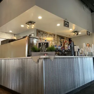 the front counter and bar