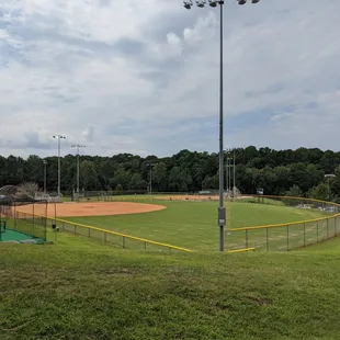 Lighted baseball field at North Mecklenburg Park