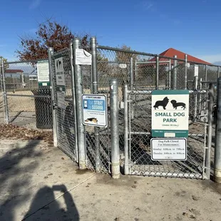Front of the dog park.