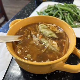 Dumplings In Hot And Sour Soup