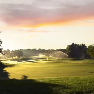 Sunrise on the first hole
